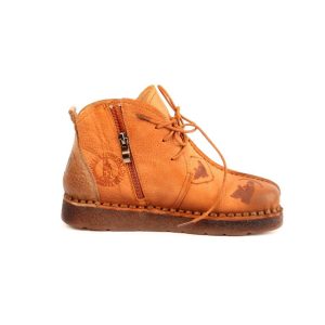 Chaussures Femme Bottines en Cuir, Couleur Camel / G029-66 / BEL CHOU'S