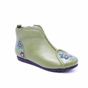 Chaussures Femme Bottines en Cuir, Couleur Vert / N115-91 / BEL CHOU'S