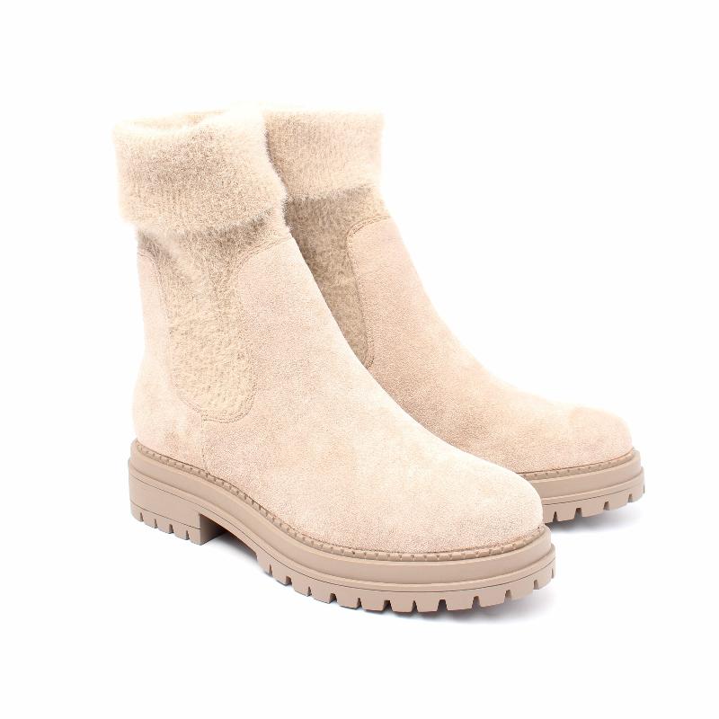 Chaussures Femme Bottines, Couleur Beige / J115-61 / MINIA