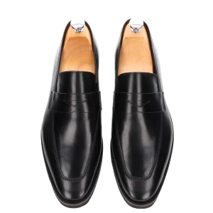 Mocassins Loafer homme Cuir Noir - Semelle EVA Confort - Oscar
