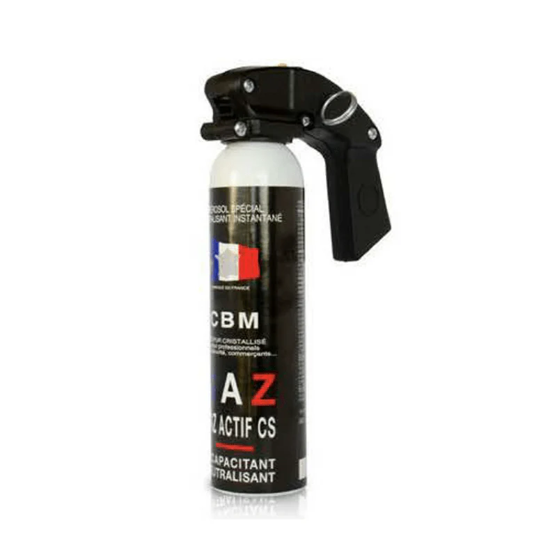 Aérosol de défense CBM gaz lacrymogène CS + Poignée Standard 100 ml – Image 2