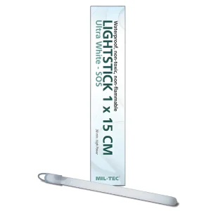 Bâton lumineux Mil-Tec 1x15 cm 30 min Ultra Blanc