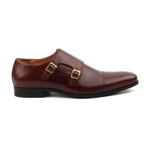 Chaussures Homme Monks / Boucles en Cuir, Couleur Marron / C2701-65 / BEL CHOU'S