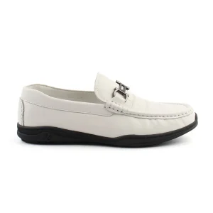 Chaussures Homme Mocassins & Drivers en Cuir, Couleur Blanc / C3701-99 / Bel Chou's