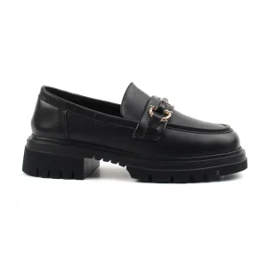 Chaussures Femme Mocassins en Cuir, Couleur Noir / EX043-51 / BEL CHOU'S