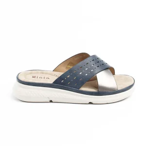 Chaussures Femme Sandales, Couleur Bleu Marine / F022-84 / MINIA