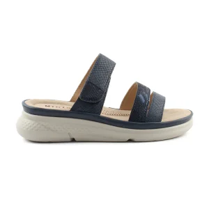 Chaussures Femme Sandales, Couleur Bleu Marine / F028-84 / MINIA