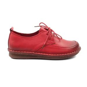 Chaussures Femme Derbies en Cuir, Couleur Rouge / G0018-73 / BEL CHOU'S