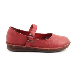 Chaussures Femme Ballerines en Cuir, Couleur Rouge/ G0019-73 / Bel Chou's