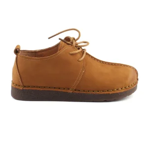 Chaussures Femme Derbies en Cuir, Couleur Camel/ G036-66 / Bel Chou's