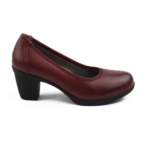 Chaussures Femme Escarpins en Cuir, Couleur Rouge / H001-73 / BEL CHOU'S