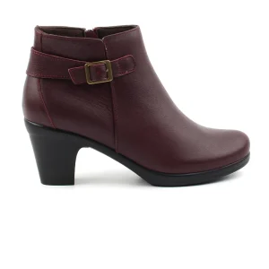 Chaussures Femme Bottines en Cuir, Couleur Bordeaux / H115-73 / BEL CHOU'S