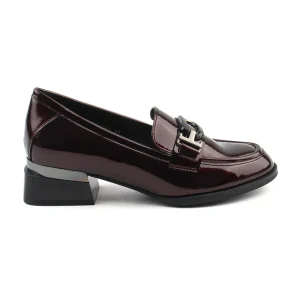 Chaussures Femme Mocassins, Couleur Vernis Bordeaux / L061-67 / MINIA