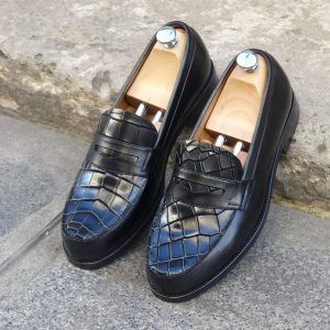 Mocassin Homme Cuir Croco - Nelson III