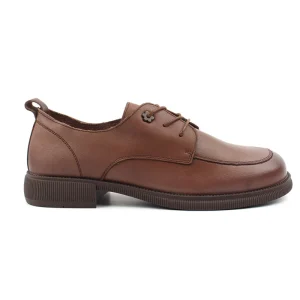 Chaussures Femme Derbies en Cuir, Couleur Marron / N017-62 / BEL CHOU'S