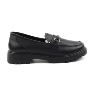 Chaussures Femme Mocassins en Cuir, Couleur Noir / N021-51 / BEL CHOU'S