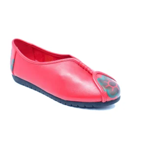 Chaussures Femme Ballerines en Cuir, Couleur Rouge / N026-73 / BEL CHOU'S