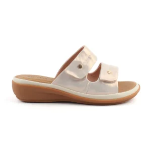 Chaussures Femme Sandales en Cuir, Couleur Métallisé Argent / N040-29 / Bel Chou's