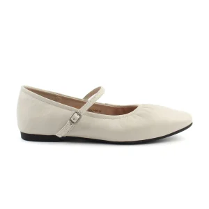 Chaussures Femme Ballerines en Cuir, Couleur Crème / N042-99 / Bel Chou's