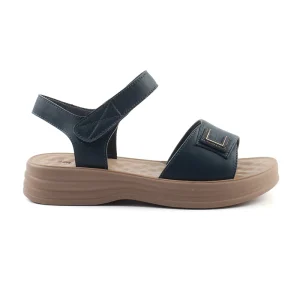 Chaussures Femme Sandales en Cuir, Couleur Bleu Marine / N044-84 / BEL CHOU'S