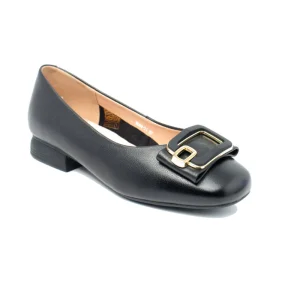 Chaussures Femme Ballerines en Cuir, Couleur Noir / N060-51 / BEL CHOU'S