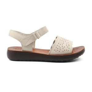 Chaussures Femme Sandales en Cuir, Couleur Beige / N051-65 / BEL CHOU'S