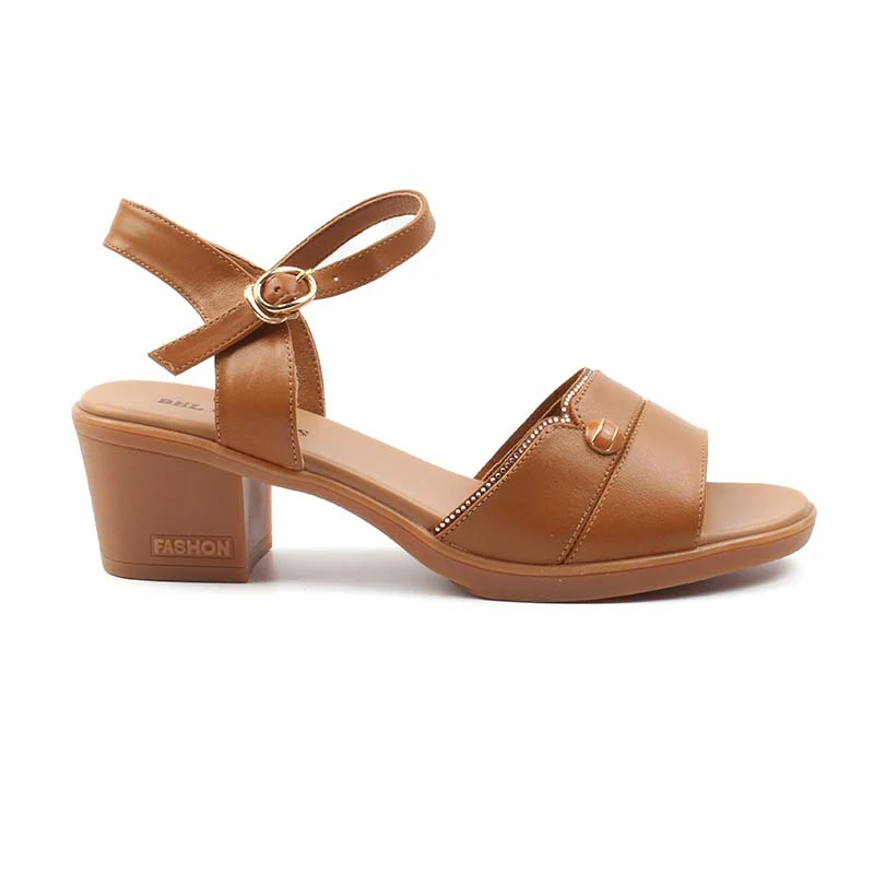 Chaussures Femme Sandales en Cuir, Couleur Camel / N054-66 / BEL CHOU&rsquo;S