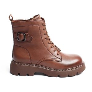 Chaussures Femme Bottines en Cuir, Couleur Marron / N068-62 / BEL CHOU'S