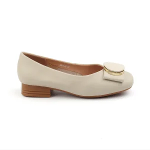 Chaussures Femme Ballerines en Cuir, Couleur Beige / N081-65 / BEL CHOU'S