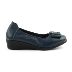 Chaussures Femme Ballerines en Cuir, Couleur Bleu Marine / N089-84 / Bel Chou's