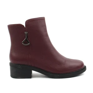 Chaussures Femme Bottines en Cuir, Couleur Bordeaux / N114-73 / BEL CHOU'S