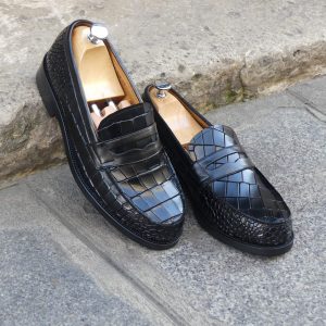 Mocassin Homme Cuir Croco - Nelson