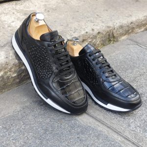 Sneakers Homme Cuir Croco - Napoli
