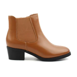 Chaussures Femme Bottines en Cuir, Couleur Camel / P113-66 / BEL CHOU'S