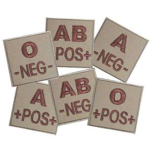 Patch groupe sanguin basse visibilité PVC