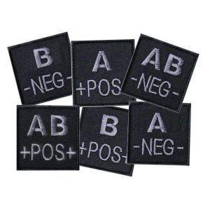 Patch groupe sanguin basse visibilité Tissu