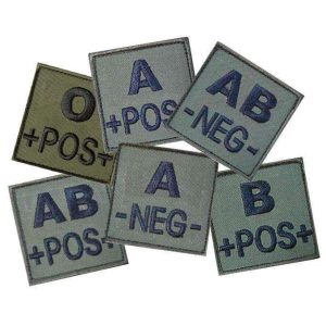 Patch groupe sanguin basse visibilité Tissu