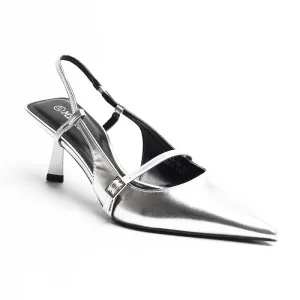 Chaussures Femme Escarpins, Couleur Métallisé Argent / V053-29 / MINIA