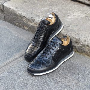 Sneakers Homme Cuir Croco - Roma
