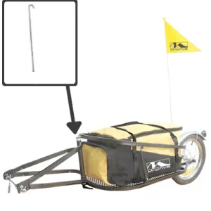 Axe connecteur timons et plateforme remorque mono roue