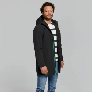 Parka de pluie vélo étanche noir pour hommes Mosse Basil