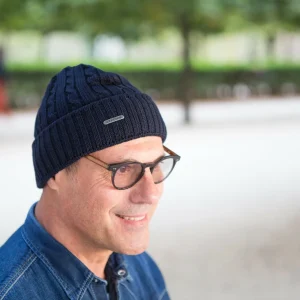 Bonnet en laine grosse côte taille unique