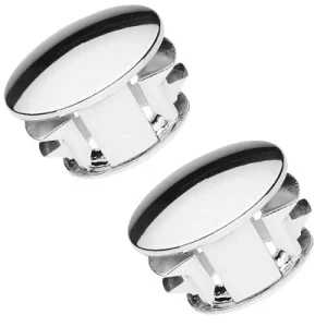 Bouchons de guidon chromé pour vélo - La paire