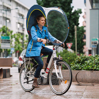 Bulle de protection et toit vélo pluie Bub-up