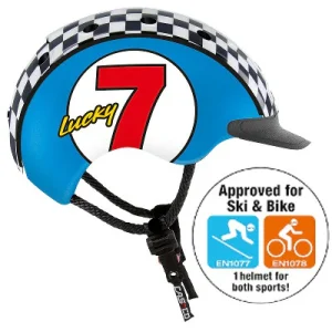 Casque enfant cyclisme et ski - Mini 2 Luck 7 bleu Casco