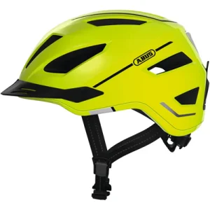 Casque vélo ville jaune fluo Pedelec 2.0 Abus avec éclairage