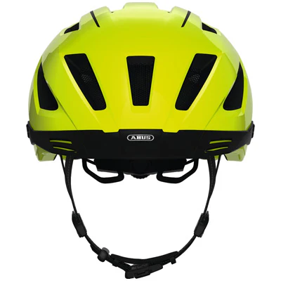 Casque vélo ville jaune fluo Pedelec 2.0 Abus avec éclairage – Image 4