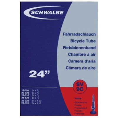Chambre à air vélo Presta 24 x 3/4 – 1.00 Schwalbe