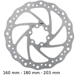 Disque de frein pour vélo en acier 160/180/203 mm