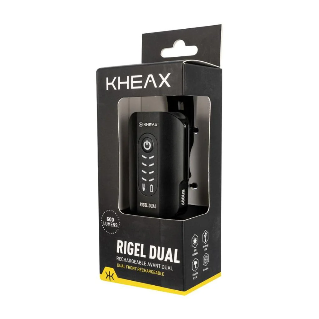 Eclairage avant et arrière pour casque vélo Kheax Rigel Dual 600 Lumens – Image 8